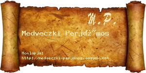 Medveczki Perjámos névjegykártya